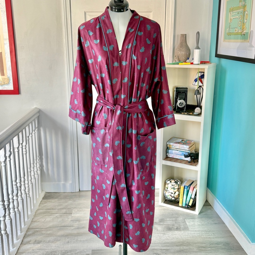 Vintage Bill Blass Paisley Belted Robe (size ONE SIZE)